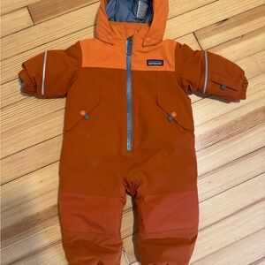 Patagonia Orange Infant Insulated Snowsuit